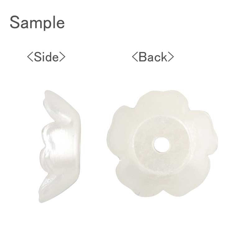 プラスチックパーツ / アクリルフラワー 5弁花（1065） / WH / 約11mm
