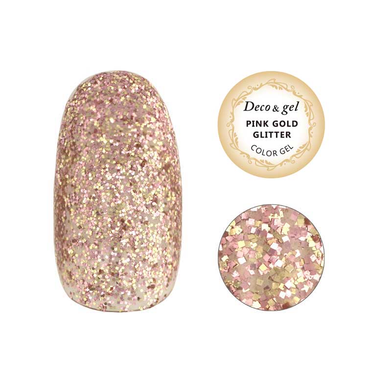 Deco＆gel（デコエンジェル） / カラージェル IN614（Pink Gold Glitter）